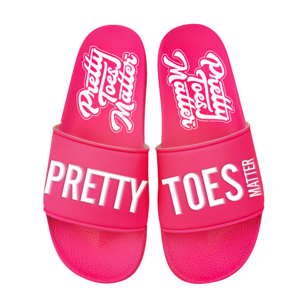Pretty Toes Slides (Hot Pink)