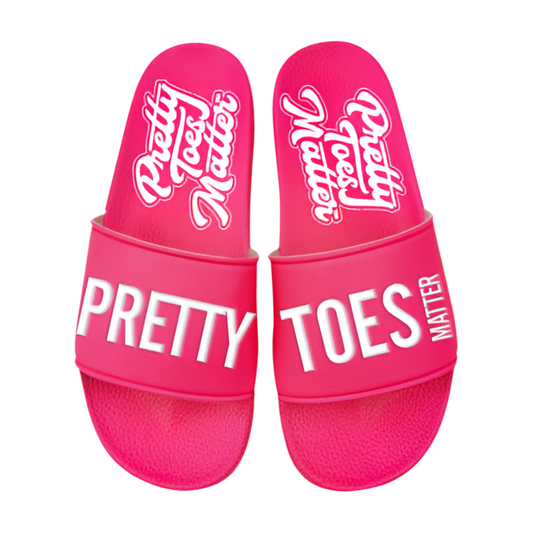 Pretty Toes Slides (Hot Pink)