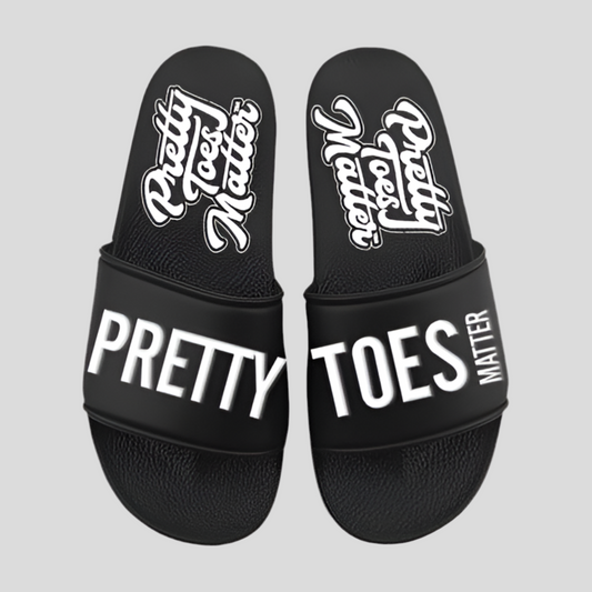 Pretty Toes Slides (Black)